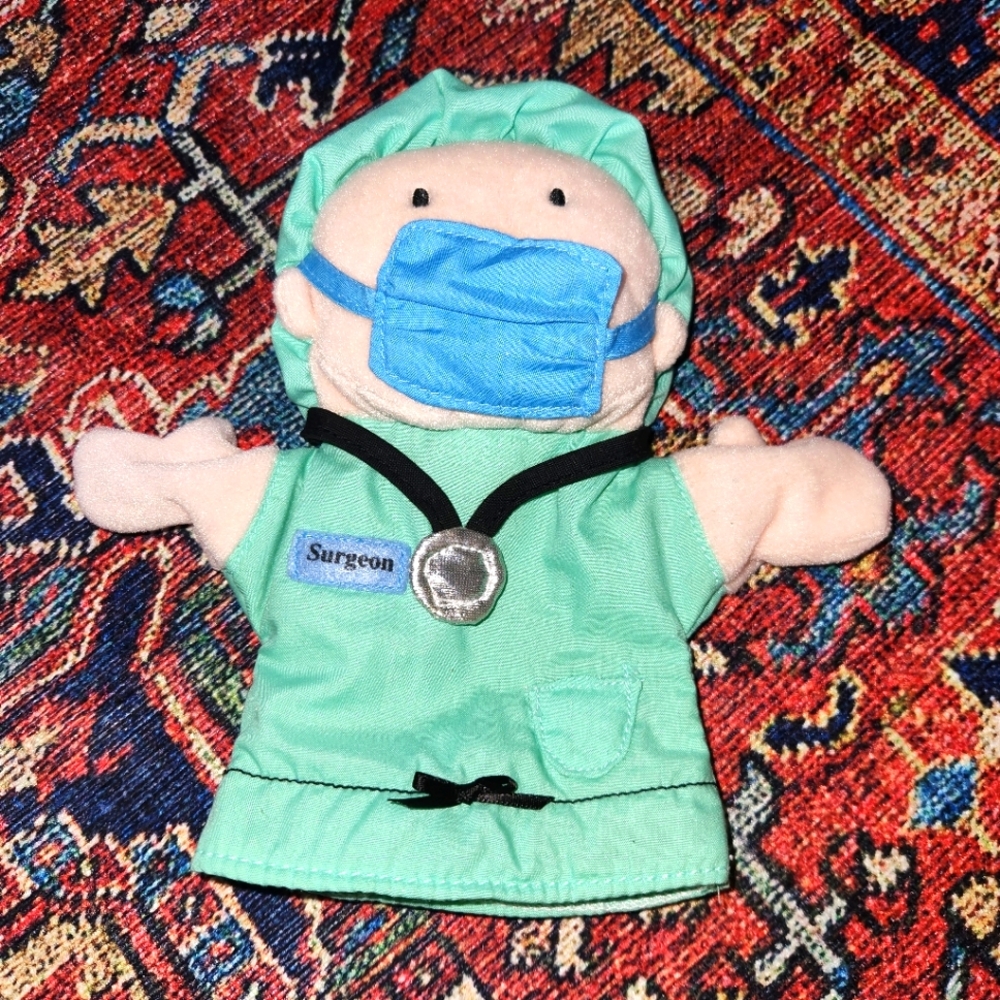 Manhattan Toy Hand Puppets Surgeon Child Size Pretend Toy 8"